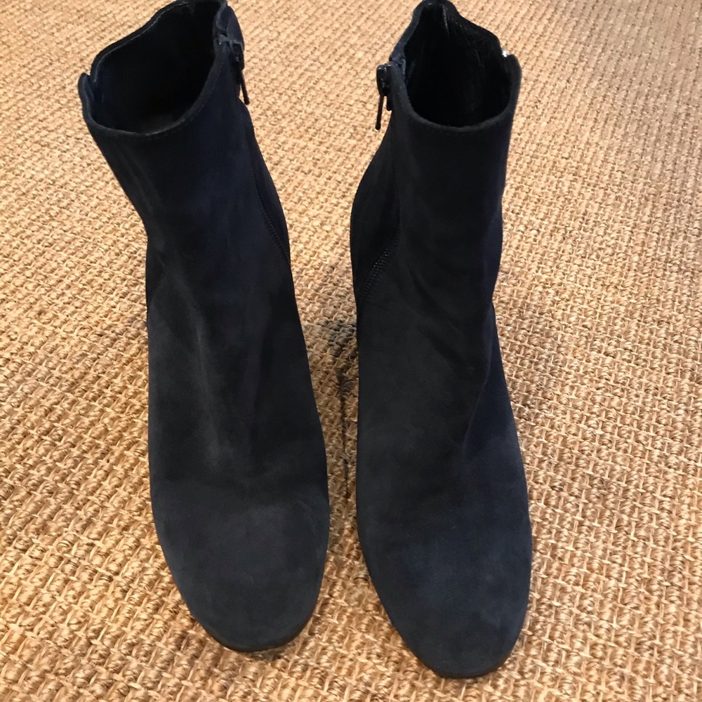 JCrew Navy suede boots